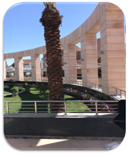 أعمال تركيب الكوبست والدرابزين بمدرجات جامعة طرابلس